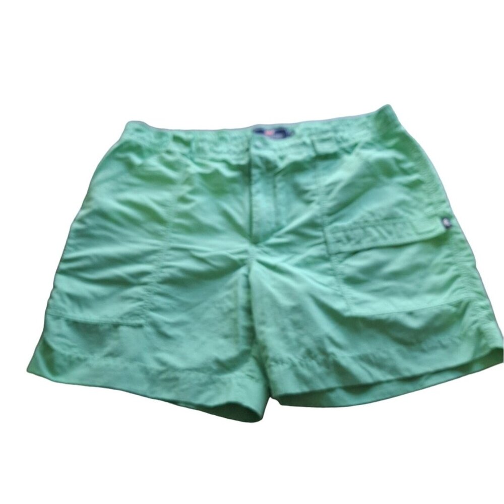 Vineyard Vines Cargo  Shorts 38 Green Quick Dry Preppy Summer Beachwear